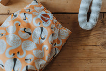 Load image into Gallery viewer, Swan In A Million Cloth Nappy Design Close Up