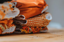 Load image into Gallery viewer, Walk Full Collection Of Cloth Nappies Stacked Close Up