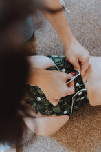 Load image into Gallery viewer, Putting On Tree-mendous Patterned Cloth Nappies Front View