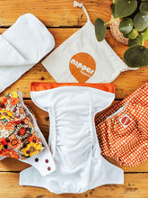 Load image into Gallery viewer, Inside lining of Nipper Nappies with Nappy Designs &amp; reusable bag
