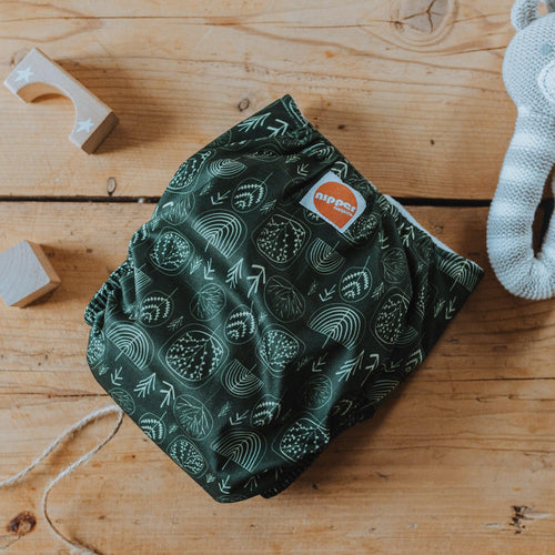 Tree-mendous Patterned Cloth Nappies Front View
