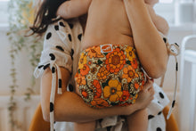 Load image into Gallery viewer, Baby Wearing Blooming gorgeous Cloth Nappy Design Back View
